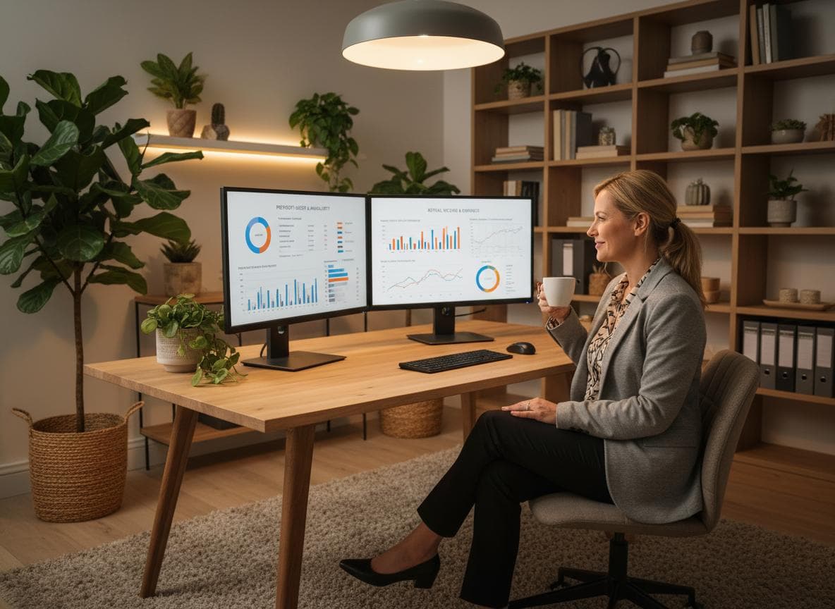 Property manager checking real-time inventory levels on the HostStock dashboard